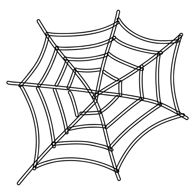 Un dibujo en blanco y negro de una telaraña.