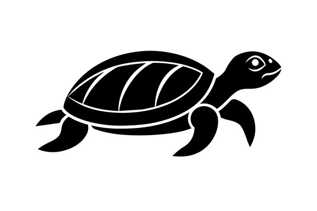 un dibujo en blanco y negro de una tortuga con una tortuguera en él