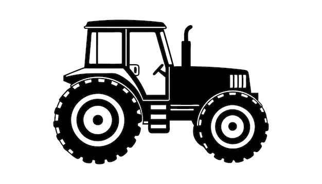 un dibujo en blanco y negro de un tractor con las palabras la palabra en él