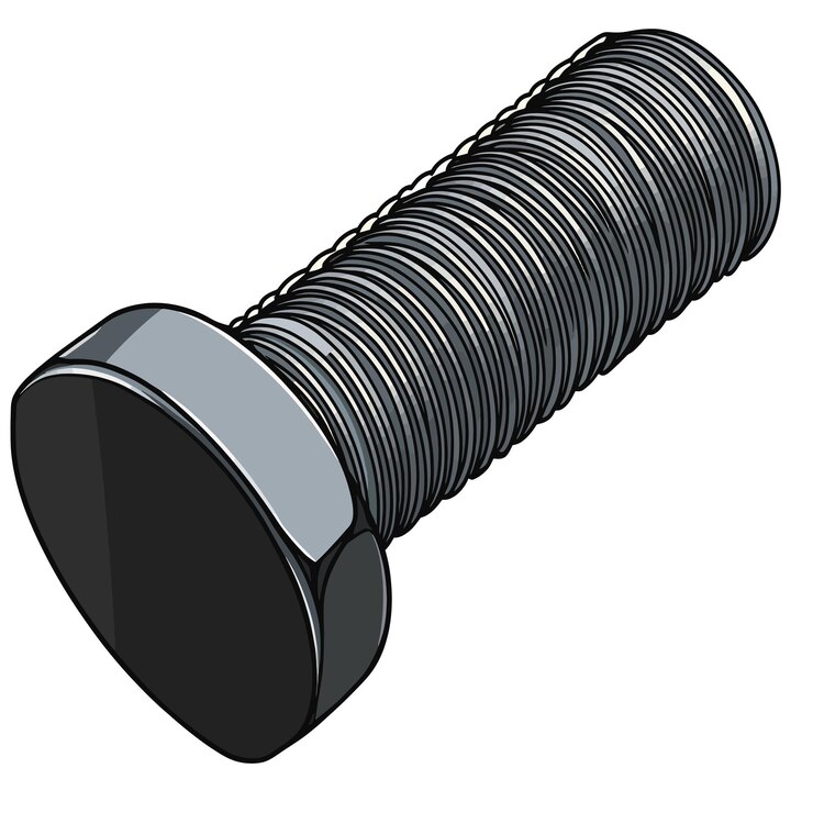 Vector un dibujo en blanco y negro de un tubo de plata con un contorno negro
