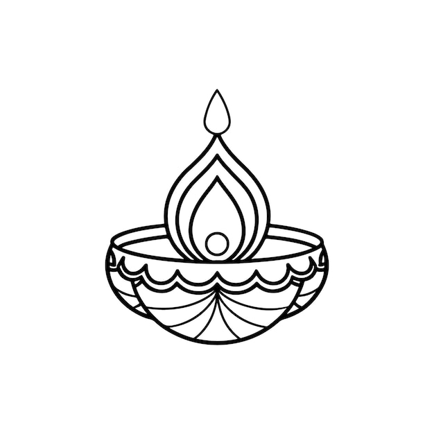 un dibujo en blanco y negro de una vela con un fondo blanco