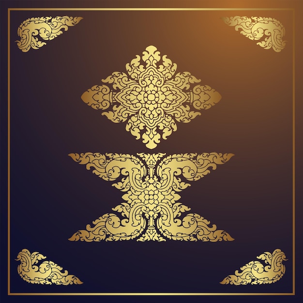 dibujo de boceto khmer vintage kbach khmer cambodia vector