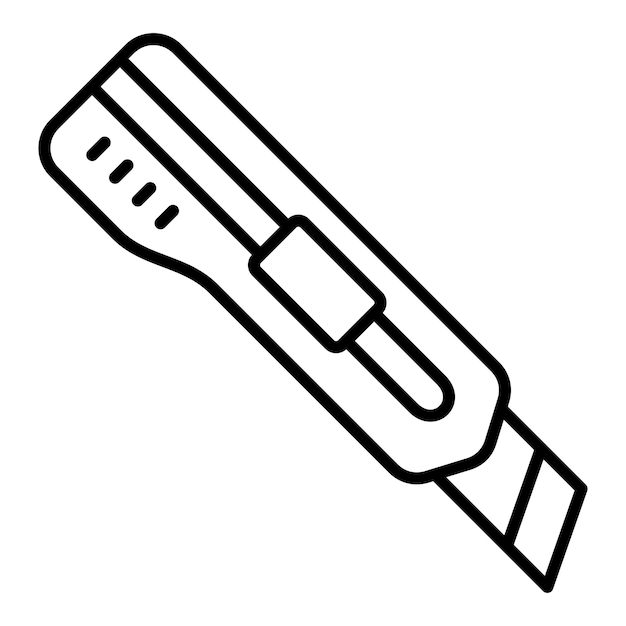 Vector un dibujo de un bolígrafo con un contorno negro en él