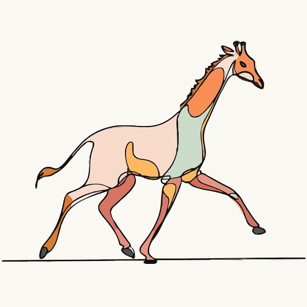 un dibujo de un caballo con una camisa que dice un caballo