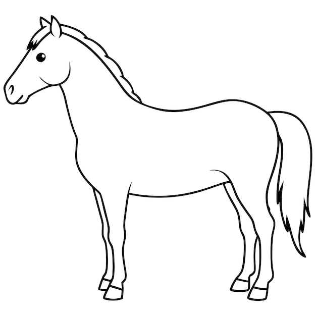 un dibujo de un caballo que tiene un caballo en él