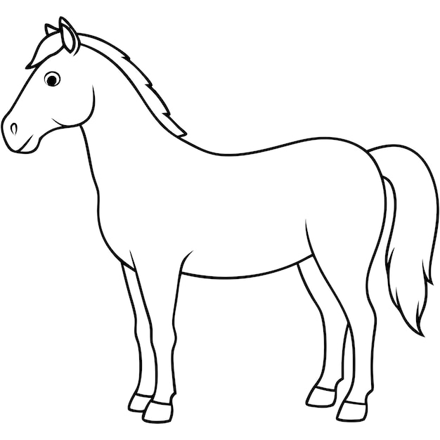 un dibujo de un caballo que tiene un caballo en él