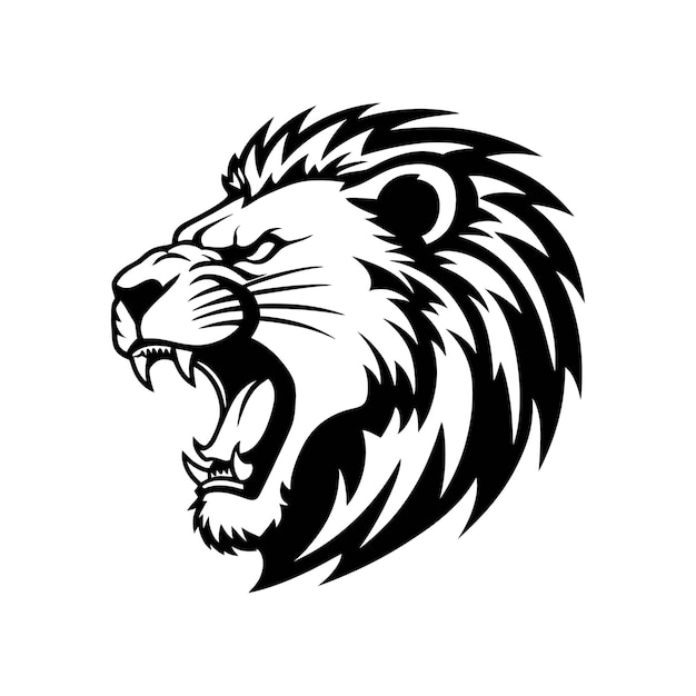 un dibujo de la cabeza de un león con una cabeza de león en él