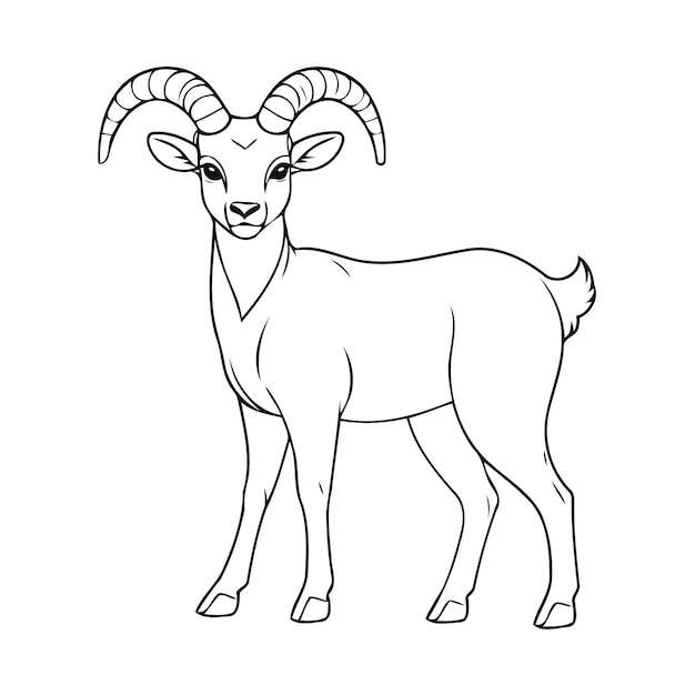 un dibujo de una cabra con cuernos y un dibujo en blanco y negro de una Cabra