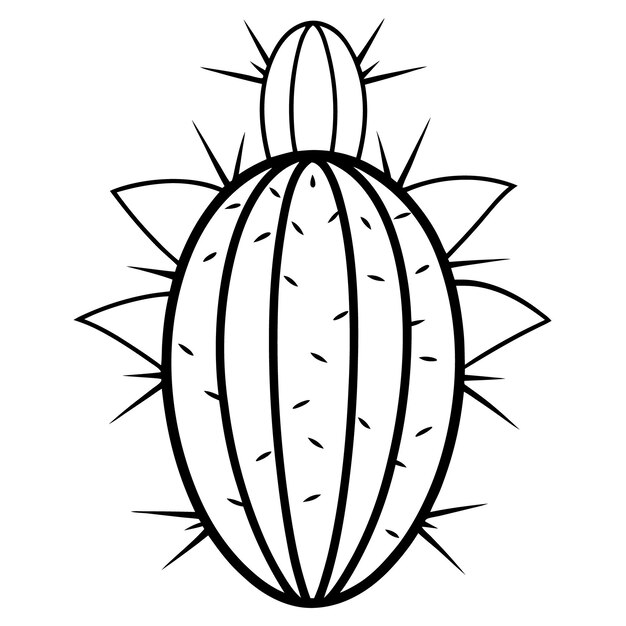 un dibujo de un cactus con un fondo blanco que dice cactus