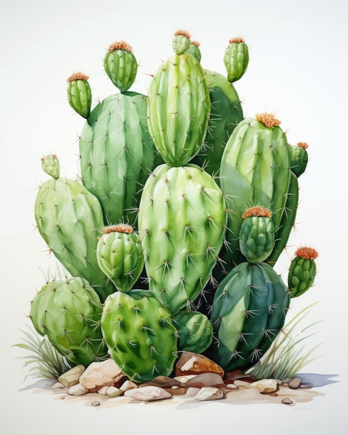 Vector un dibujo de un cactus con la palabra cactus en él.