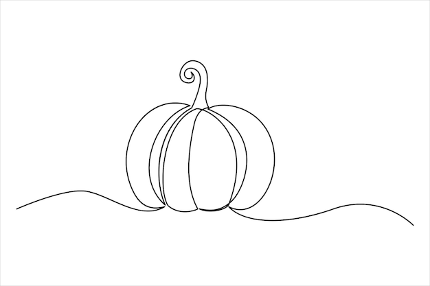 un dibujo de una calabaza con una espiral en la parte superior