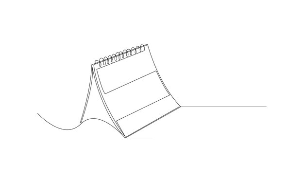 Un dibujo de un calendario con un dibujo de una espiral