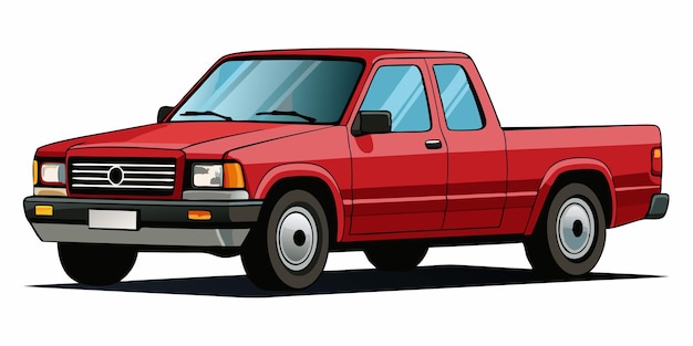 un dibujo de un camión rojo con la palabra Ford en él