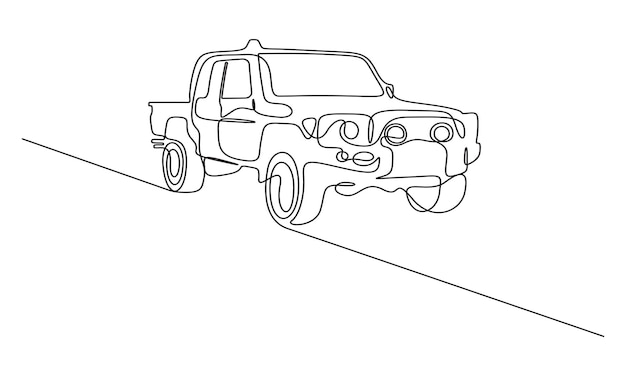 Dibujo de una camioneta todoterreno