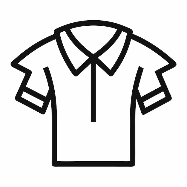 un dibujo de una camisa con un cuello y un cuello que dice camisa