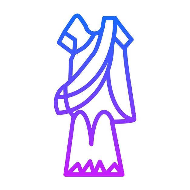 un dibujo de una camisa con un diseño azul y púrpura