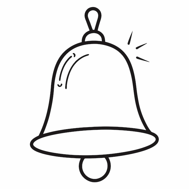 un dibujo de una campana que tiene un recorte que dice que la campana en él