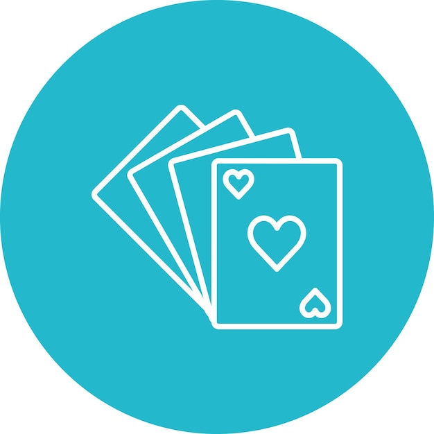 un dibujo de cartas de juego con corazones en él