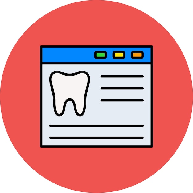 un dibujo de un cepillo de dientes con un fondo rojo