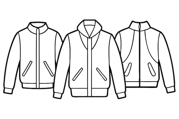 un dibujo de una chaqueta con una camisa en ella