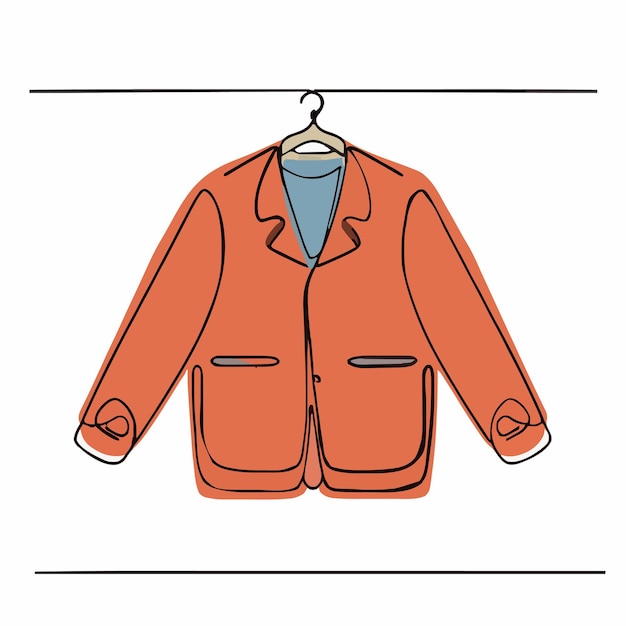 Vector un dibujo de una chaqueta que dice chaqueta