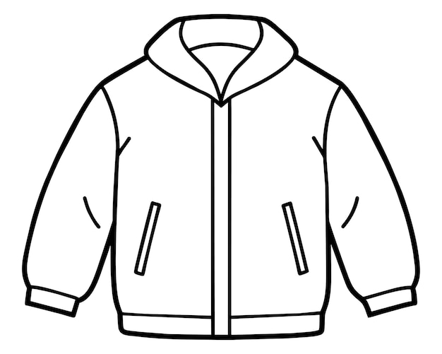 un dibujo de una chaqueta que dice chaqueta