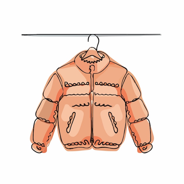 un dibujo de una chaqueta que dice el número 4 en él
