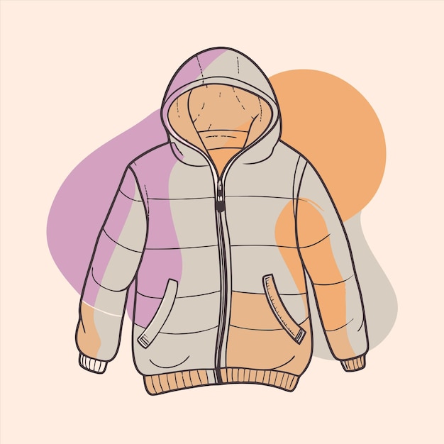 un dibujo de una chaqueta que tiene una capucha que dice "grumpy quot"