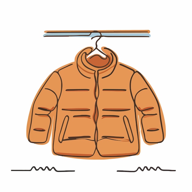 Vector un dibujo de una chaqueta que tiene una chaqueta en él