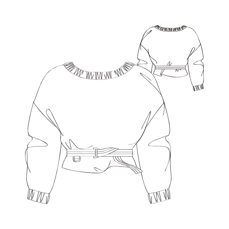 Vector un dibujo de una chaqueta de traje y una camisa con una camisa de cuello en ella fashiong