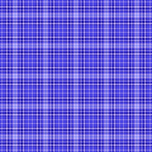 Dibujo de chequeo vectorial patrón de textura de tejido tartan fondo Fabricación de tela textil a cuadros sin costuras en colores índigo y azul