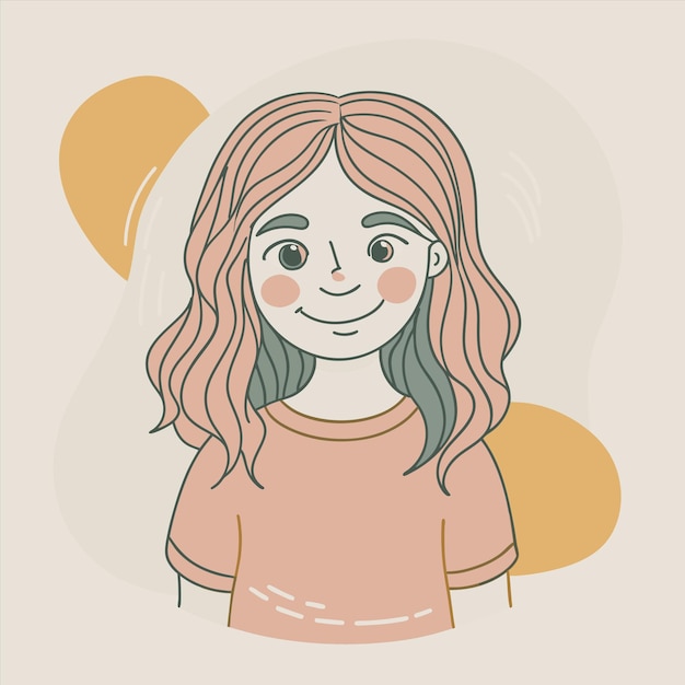 un dibujo de una chica con cabello rosa y una camisa rosa que dice la palabra cita