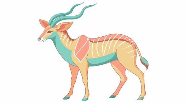 un dibujo de un ciervo con cuernos