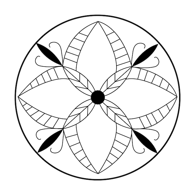 Dibujo de círculo geométrico vectorial