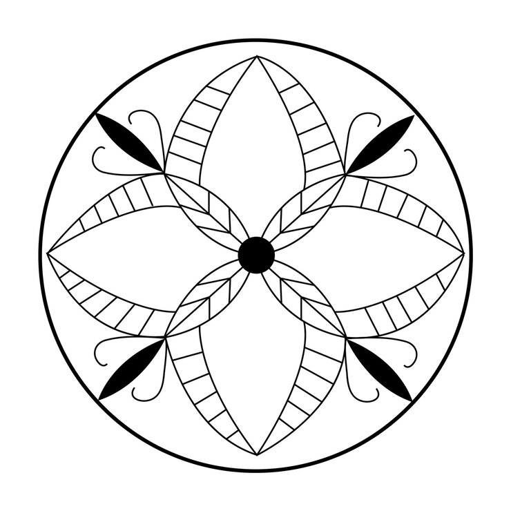 Dibujo de círculo geométrico vectorial