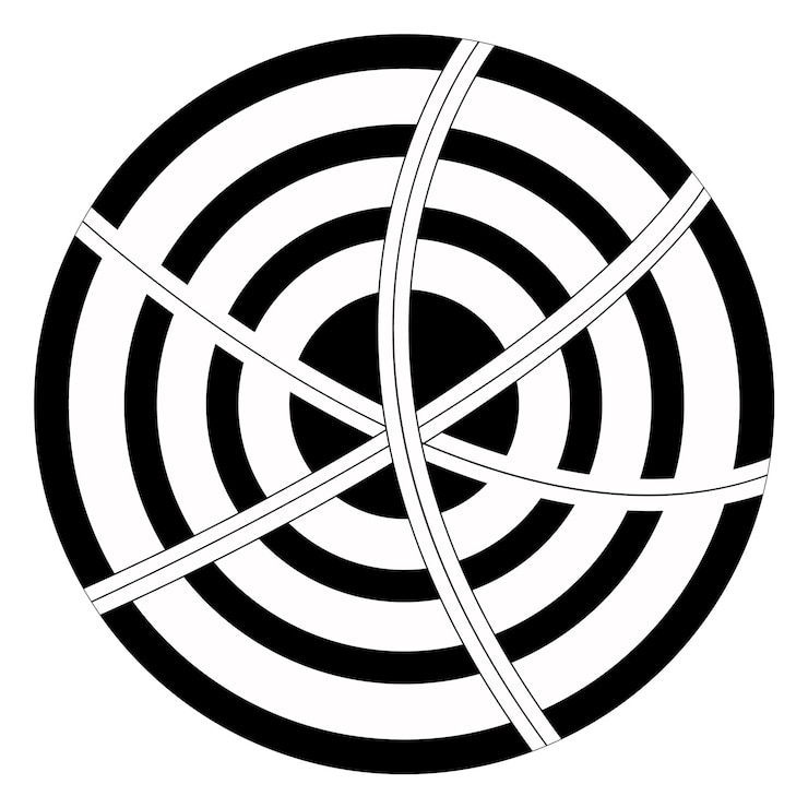 Dibujo de círculo geométrico vectorial