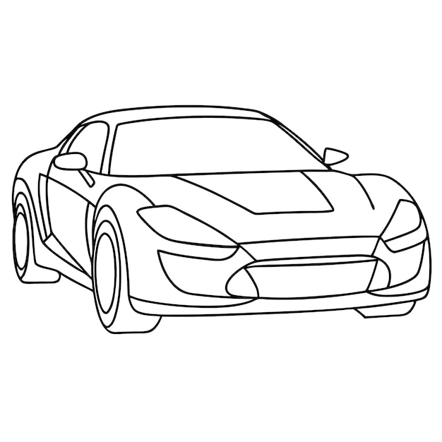un dibujo de un coche con la palabra coche en él