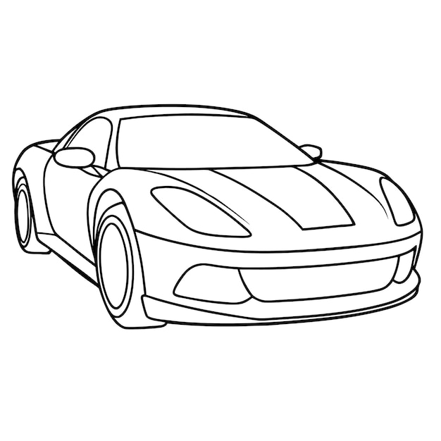 un dibujo de un coche con la palabra coche en él