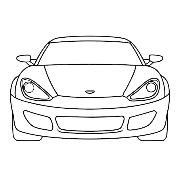 un dibujo de un coche que tiene la palabra coche en él