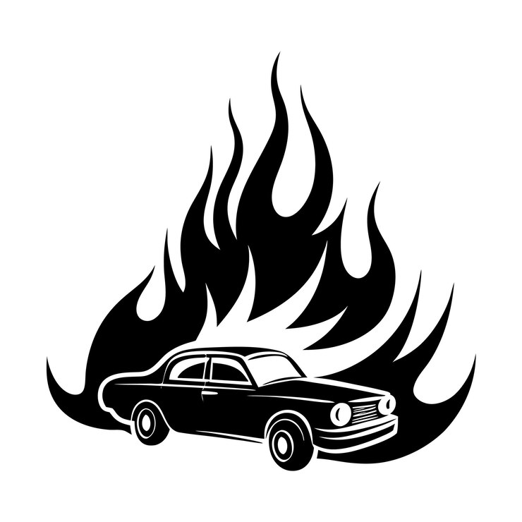 Vector un dibujo de un coche que tiene la palabra coche en él