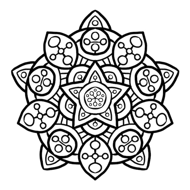Dibujo de Colección de estampados de mandalas para colorear