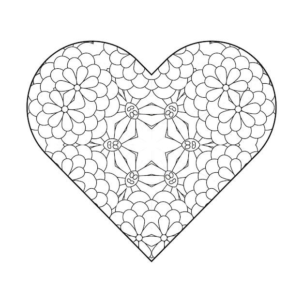Dibujo para colorear para adultos Mandala floral para colorear Mandala circular para colorear