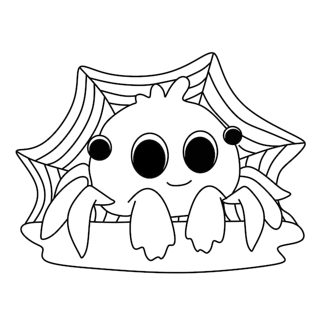 Dibujo para colorear alfabetos animales dibujos animados araña