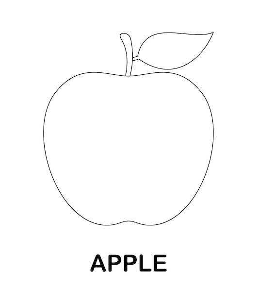 Dibujo para colorear con Apple para niños