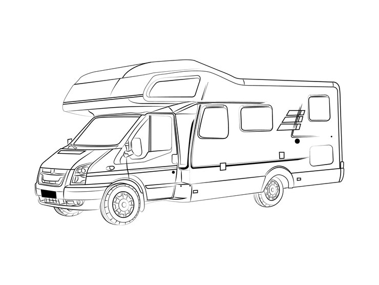 Dibujo para colorear del arte del esquema del coche de los niños Arte del dibujo del deporte