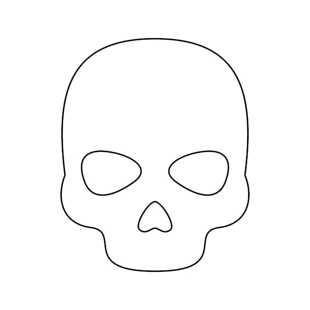 Dibujo para colorear con Calavera para niños