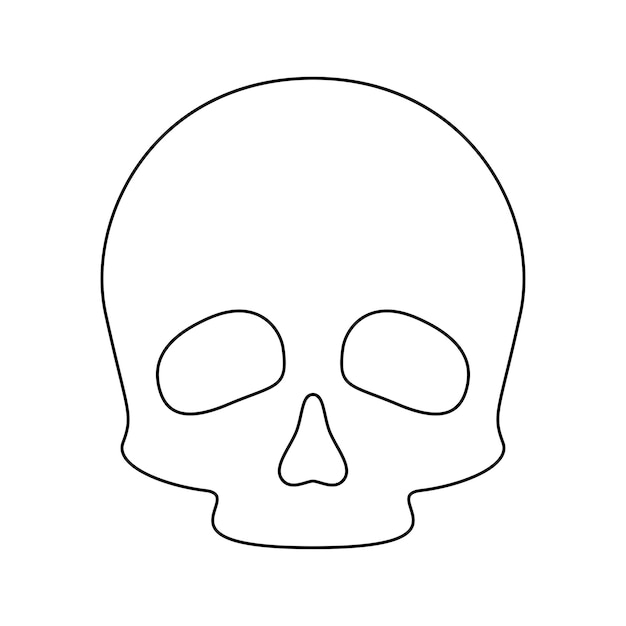 Dibujo para colorear con Calavera para niños