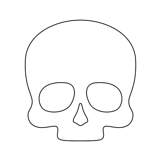 Dibujo para colorear con Calavera para niños