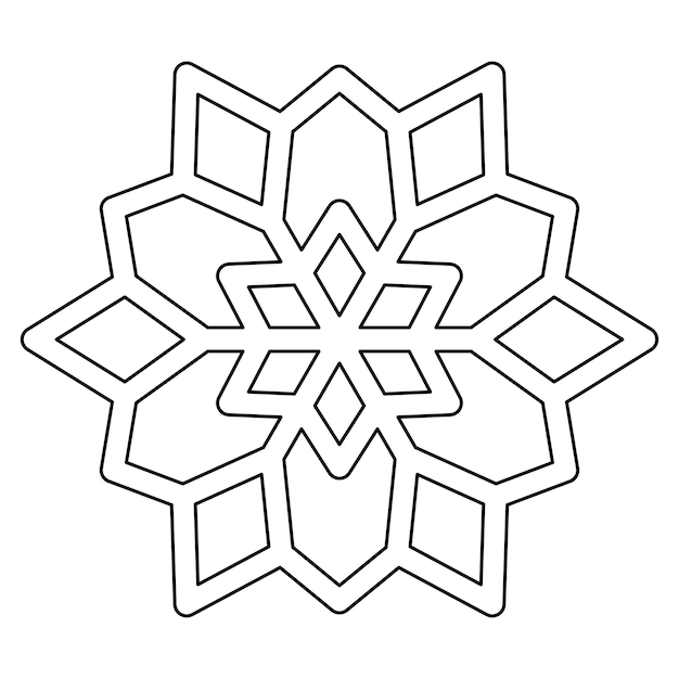 Dibujo para colorear con Copo de nieve para niños