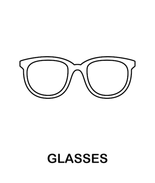 Dibujo para colorear con Gafas para niños